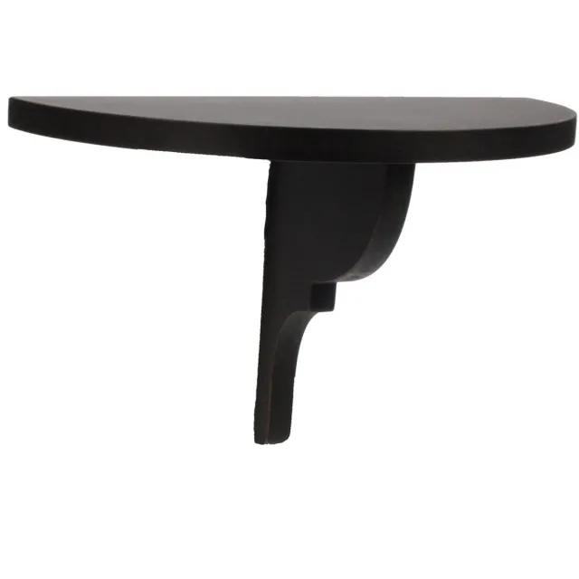 Meander Console hout zwart halfrond 30x15x19cm Zie foto