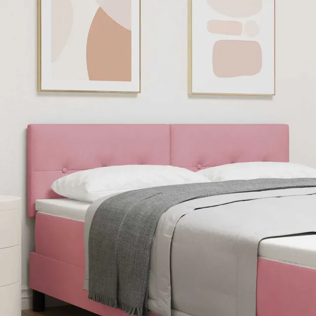 vidaXL Hoofdbord Roze 144 cm Fluweel