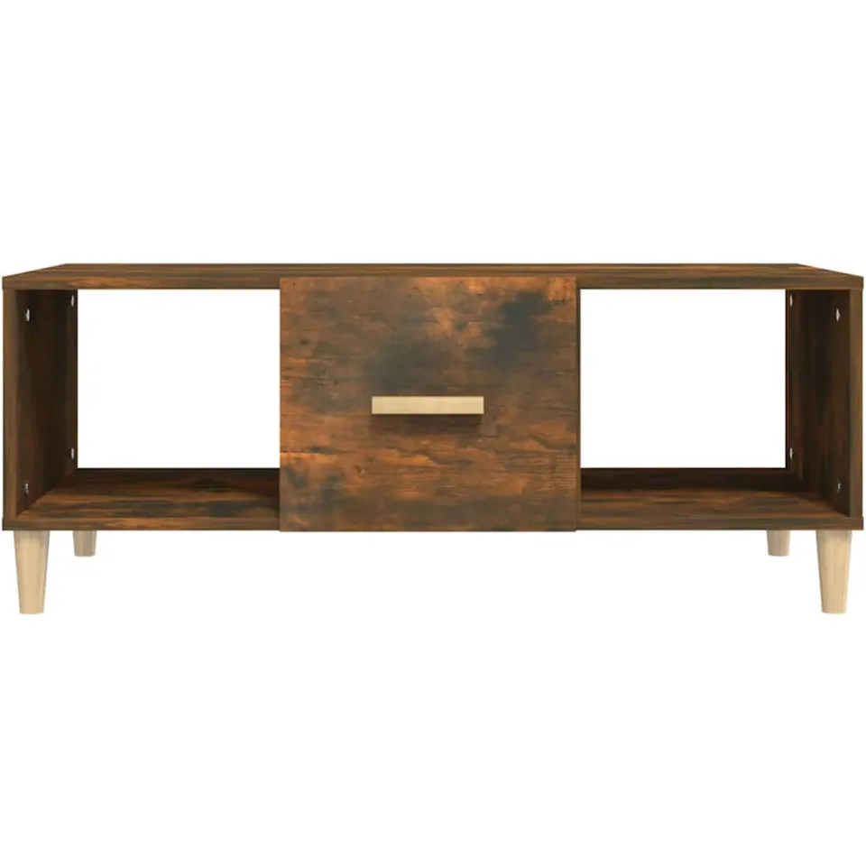 vidaXL Salontafel 102x50x40 cm bewerkt hout gerookt eikenkleurig, foto 4