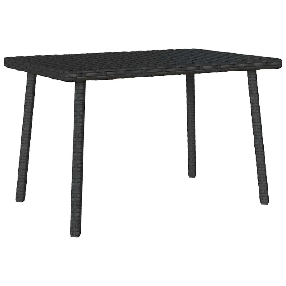 vidaXL Tuin salontafel rechthoekig 60x40x37 cm poly rattan zwart, foto 4