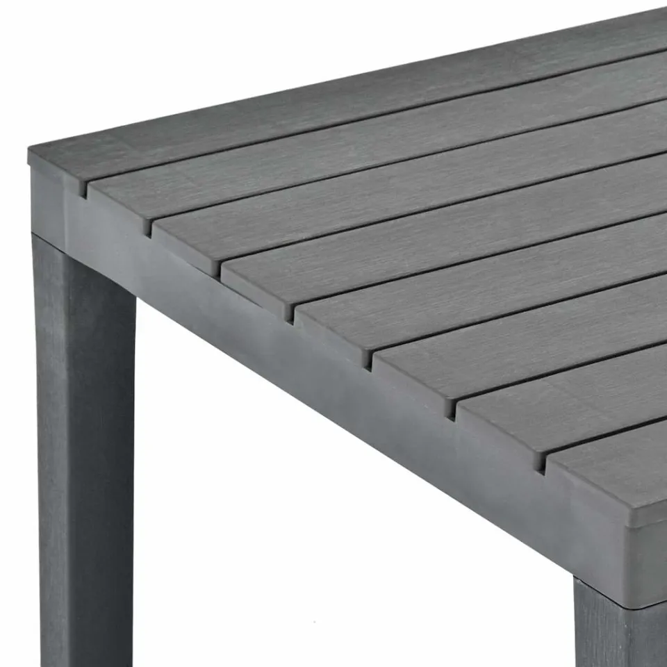 vidaXL Tuintafel 78x78x72 cm kunststof antraciet, foto 3
