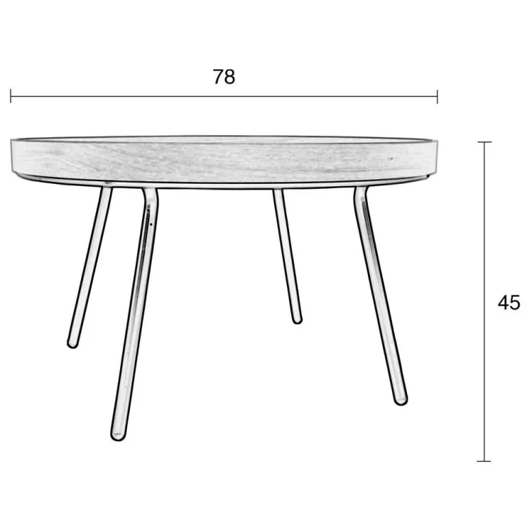 Zuiver Oak Tray salontafel, foto 3