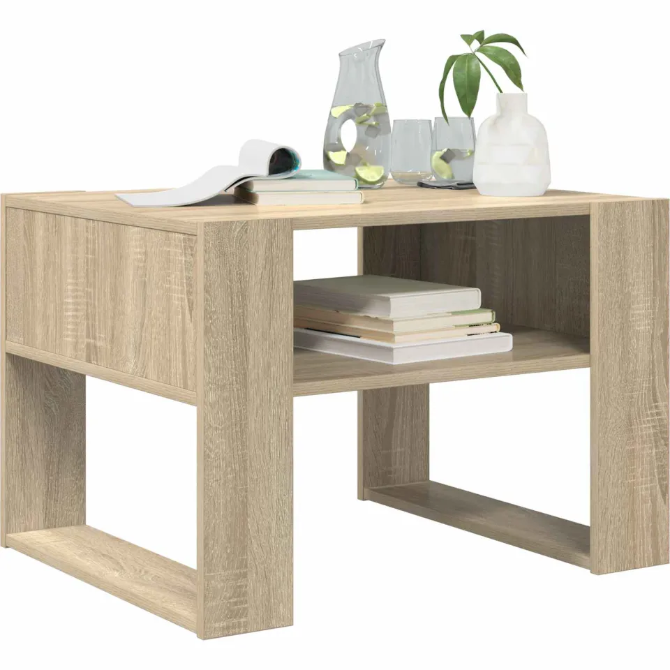 vidaXL Salontafel Sonoma Eiken 66 x 53 x 45 cm Bewerkt hout Bruin