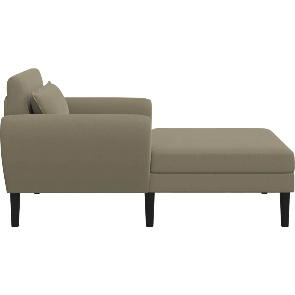 vidaXL Chaise longue Kaki Grof geweven fluweel, foto 4