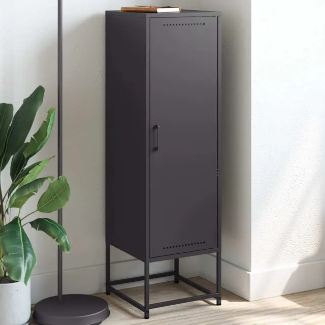 vidaXL Hoge kast 36x39x123 cm staal zwart, foto 2