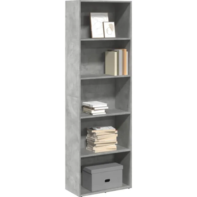 vidaXL Boekenkast 60x30x189 cm bewerkt hout betongrijs