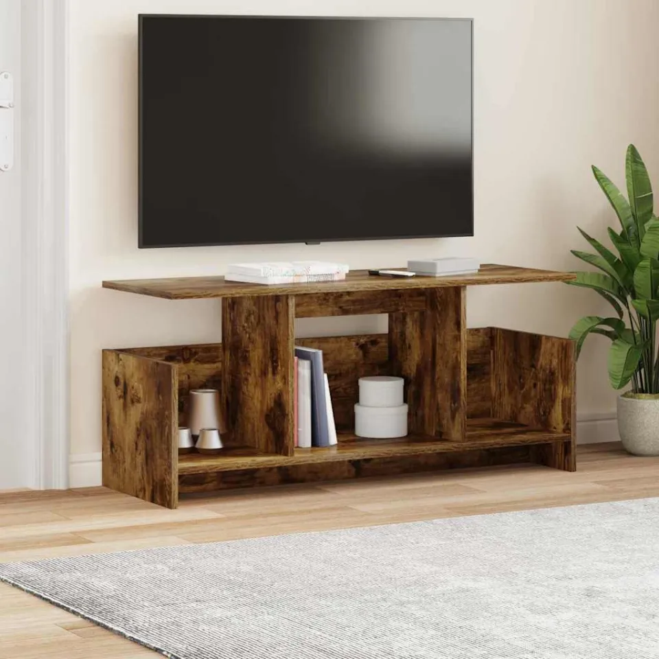 vidaXL TV-standaard 102 x 35 x 45 cm Gerookt eiken Bewerkt hout, foto 3