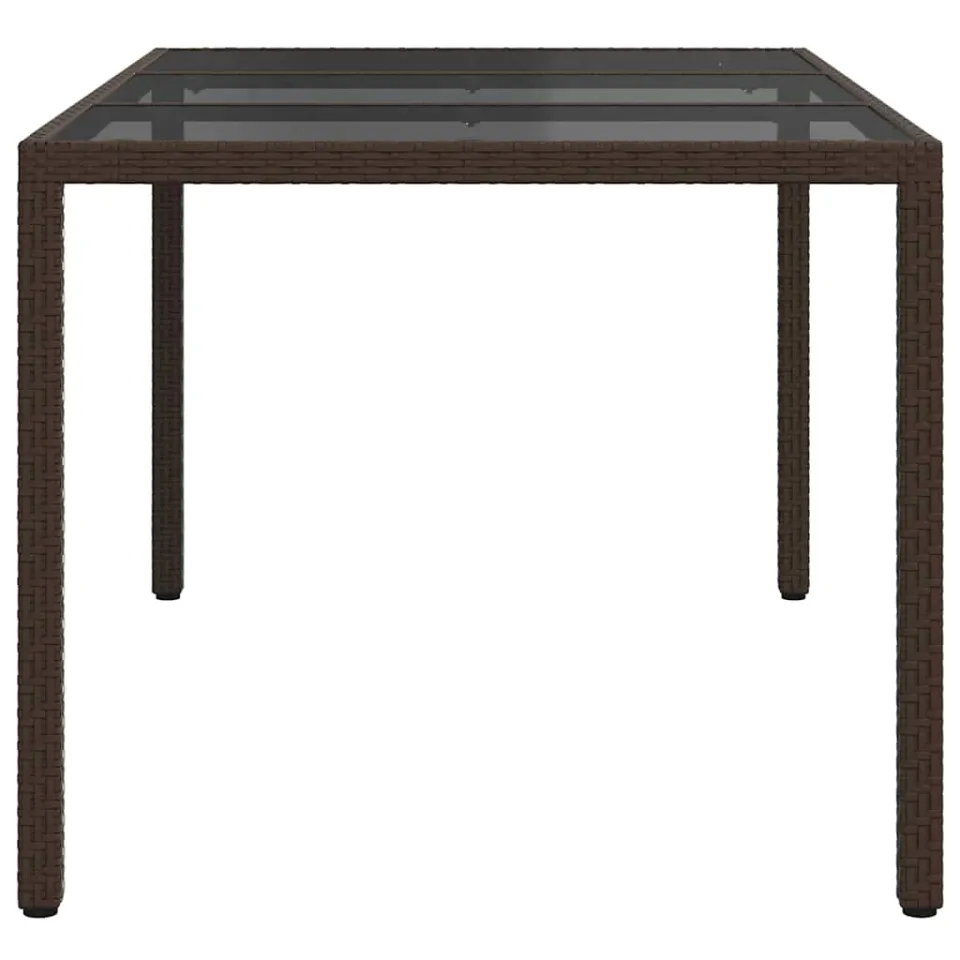 vidaXL Tuinstafel Bruin 150 x 90 x 75 cm poly rattan, foto 4