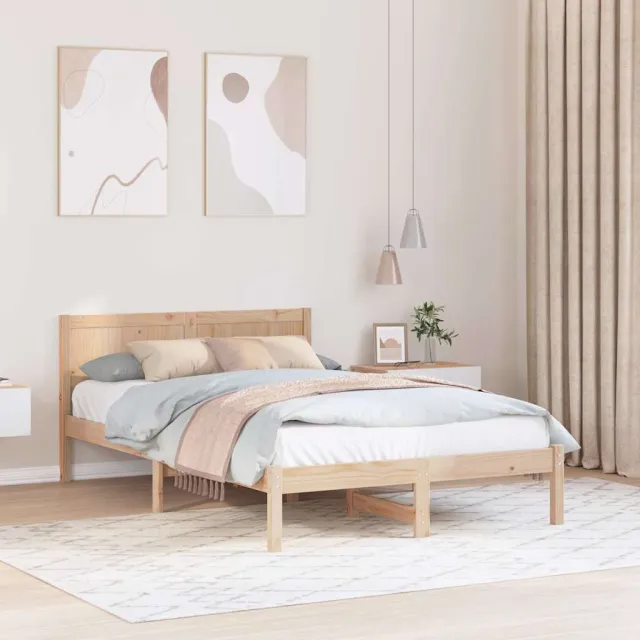 vidaXL Bedframe Bruin 120 x 190 cm Massief grenenhout