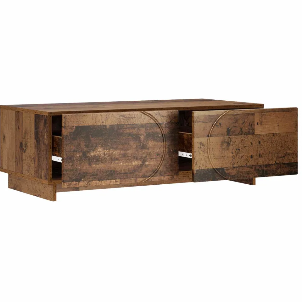 vidaXL Salontafel Oud hout 102 x 50,5 x 35 cm Bewerkt hout Bruin