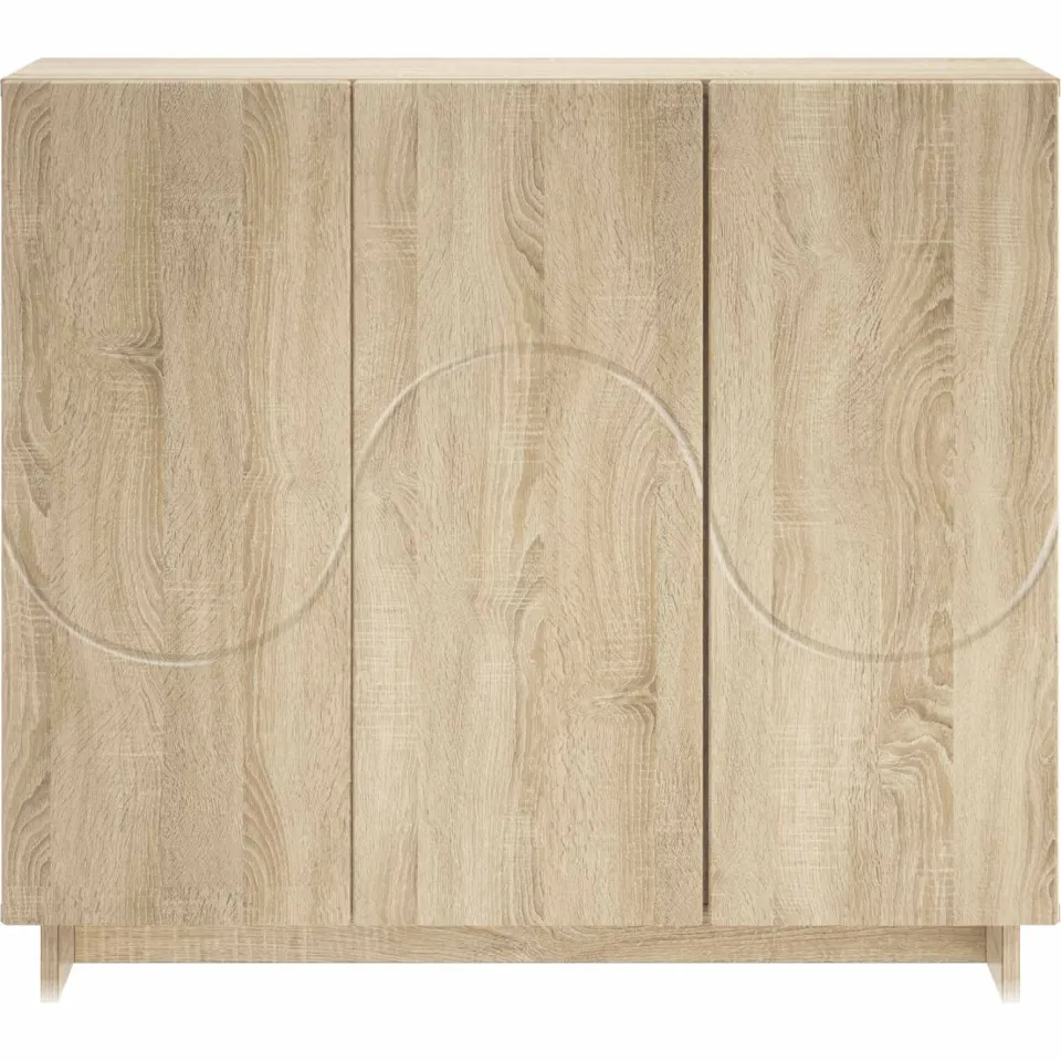 vidaXL Dressoir Sonoma Eiken 85,5 x 31 x 75 cm Bewerkt hout, foto 4