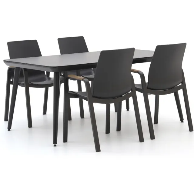 Hartman tuinmeubelen Hartman Flow/Sophie Studio 170cm dining tuinset 5-delig grijs, foto 2