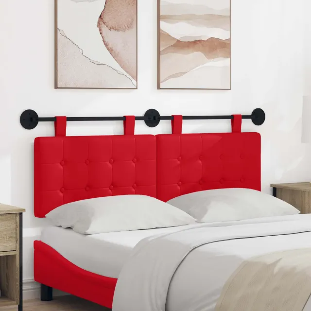 vidaXL Hangend hoofdbord Kunstleer Rood