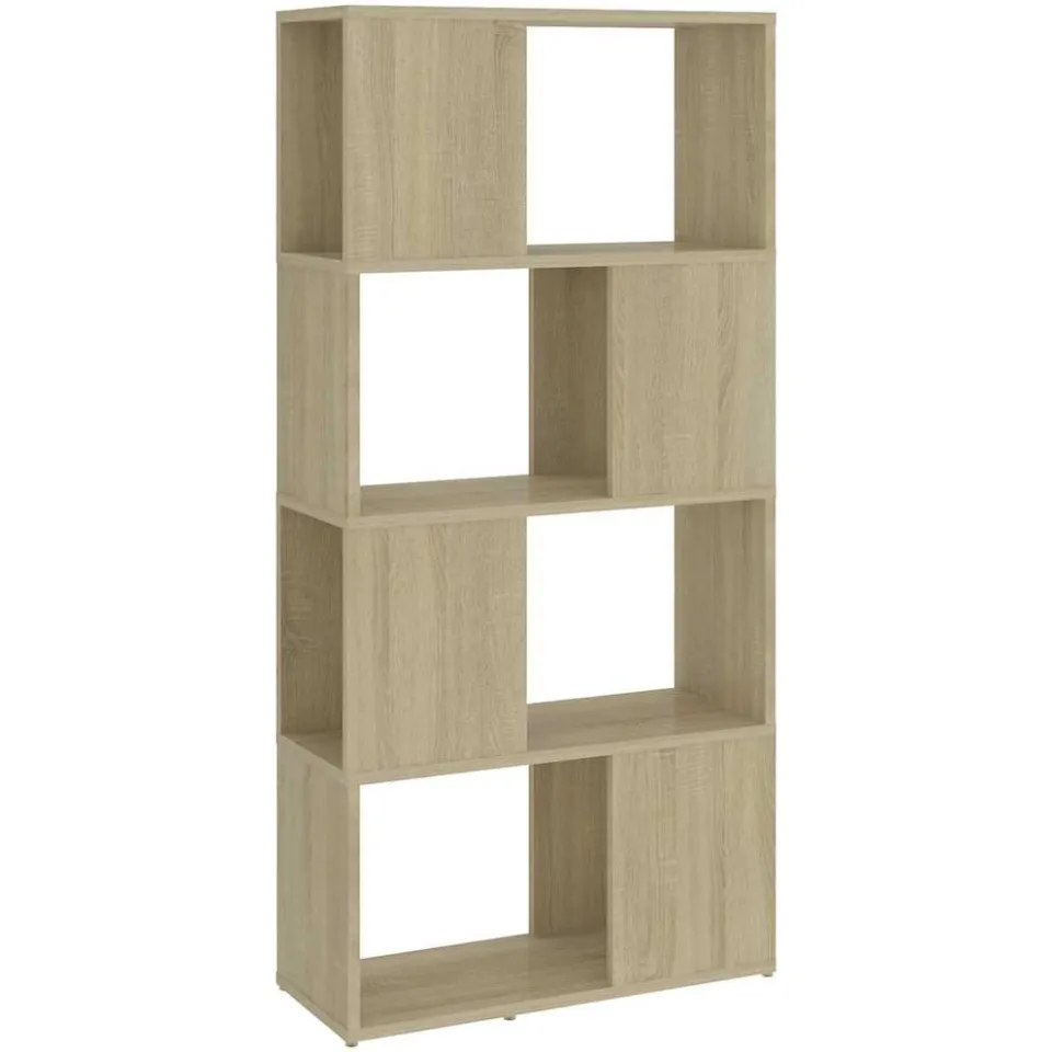 vidaXL Boekenkast/kamerscherm 60x24x124,5 cm bewerkt hout sonoma eiken Bruin