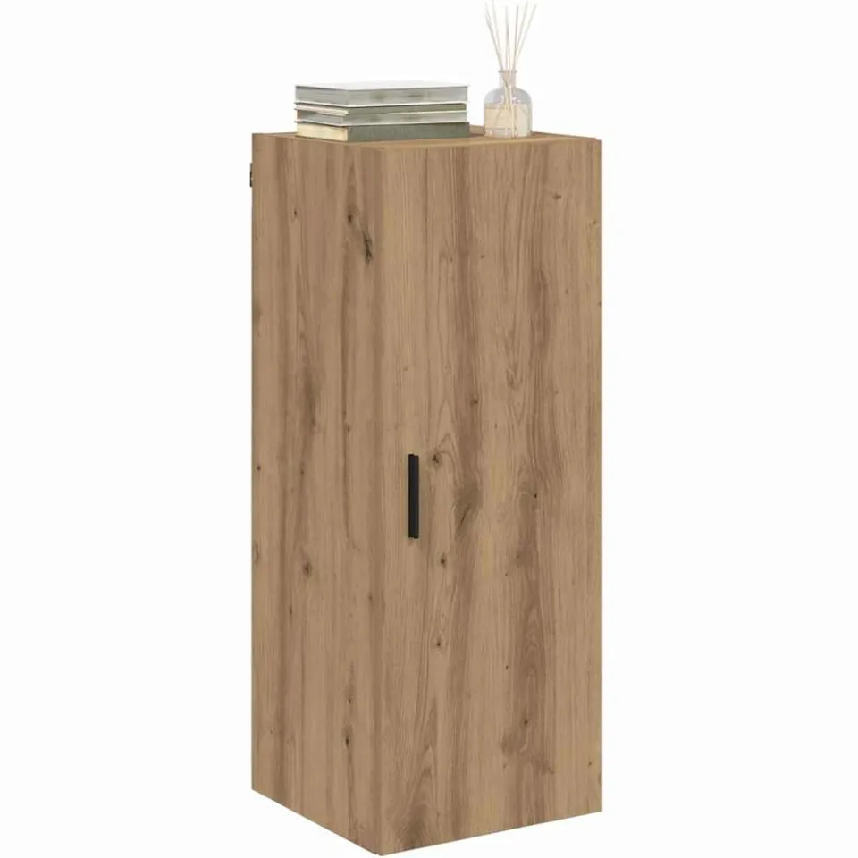 vidaXL Wandkast Artisan Eiken 34,5 x 34 x 90 cm Bewerkt hout Bruin