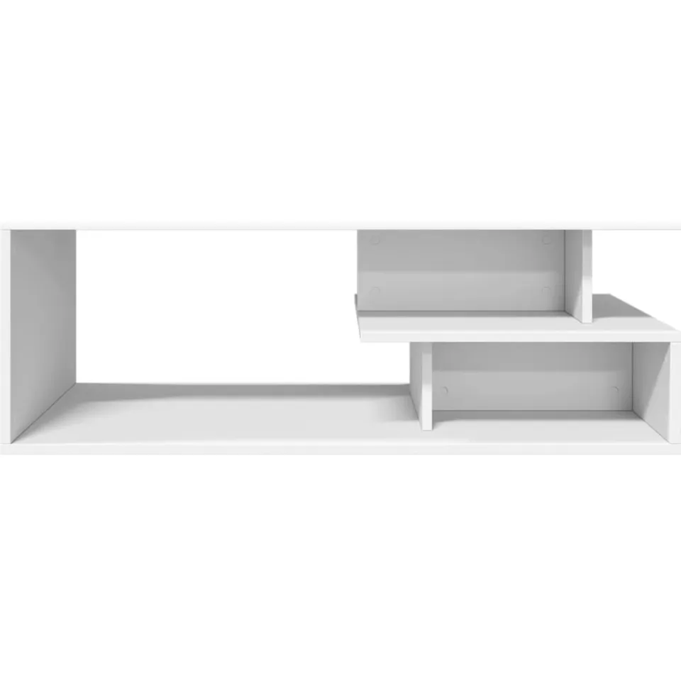 vidaXL Salontafel 102x55x35 cm bewerkt hout wit, foto 4