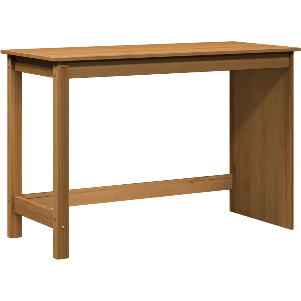 vidaXL Bureau MOSS Honingbruin 112 x 50 x 75 cm Massief Vurenhout bruin, foto 4