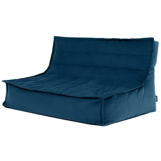 iCON icon Zitzakligstoel Kota - Fluwelen XL Zitzak - Marineblauw
