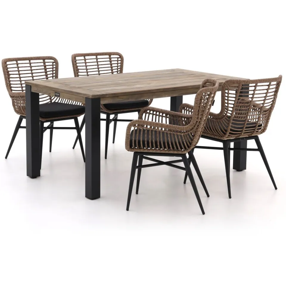 Intenso Furniture Intenso Asti/ROUGH-S 160cm dining tuinset 5-delig taupe, foto 5