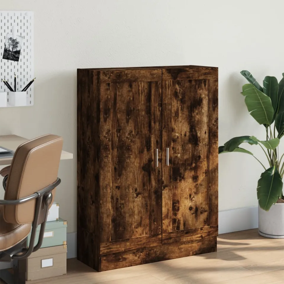vidaXL Boekenkast 82,5x30,5x115 cm bewerkt hout gerookt eikenkleurig, foto 4