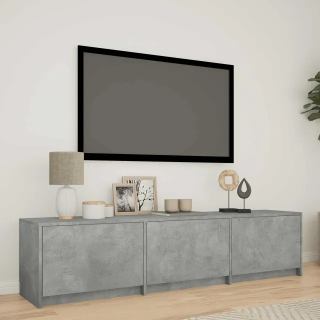 vidaXL TV-kast met LED 165x34x40 cm Betongrijs Geconstrueerd hout grijs, foto 2