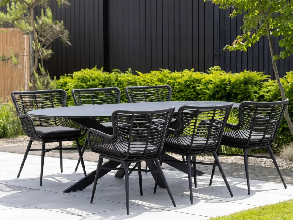 Intenso Furniture Intenso Asti/Furato ellips 200cm dining tuinset 7-delig, foto 4