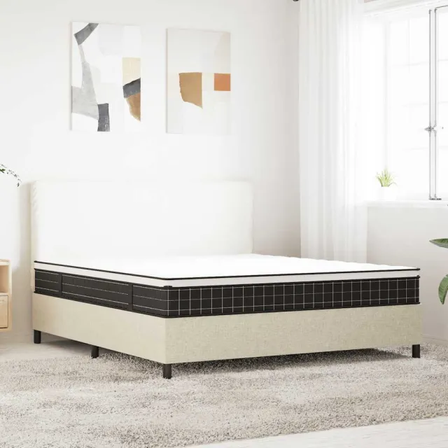 vidaXL Binnenveringmatras middelhard 180x200 cm Wit
