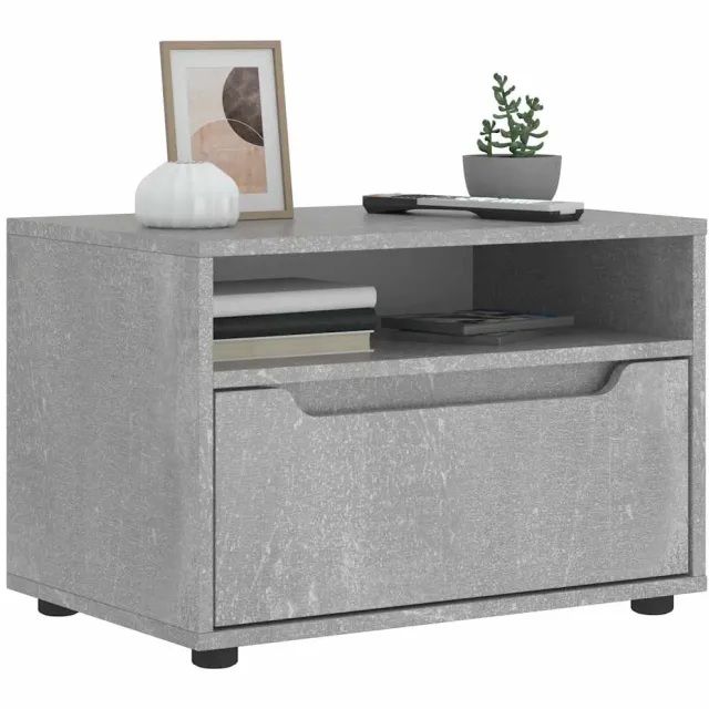 vidaXL Tv-meubel VISNES 60x40x38 cm bewerkt hout betongrijs