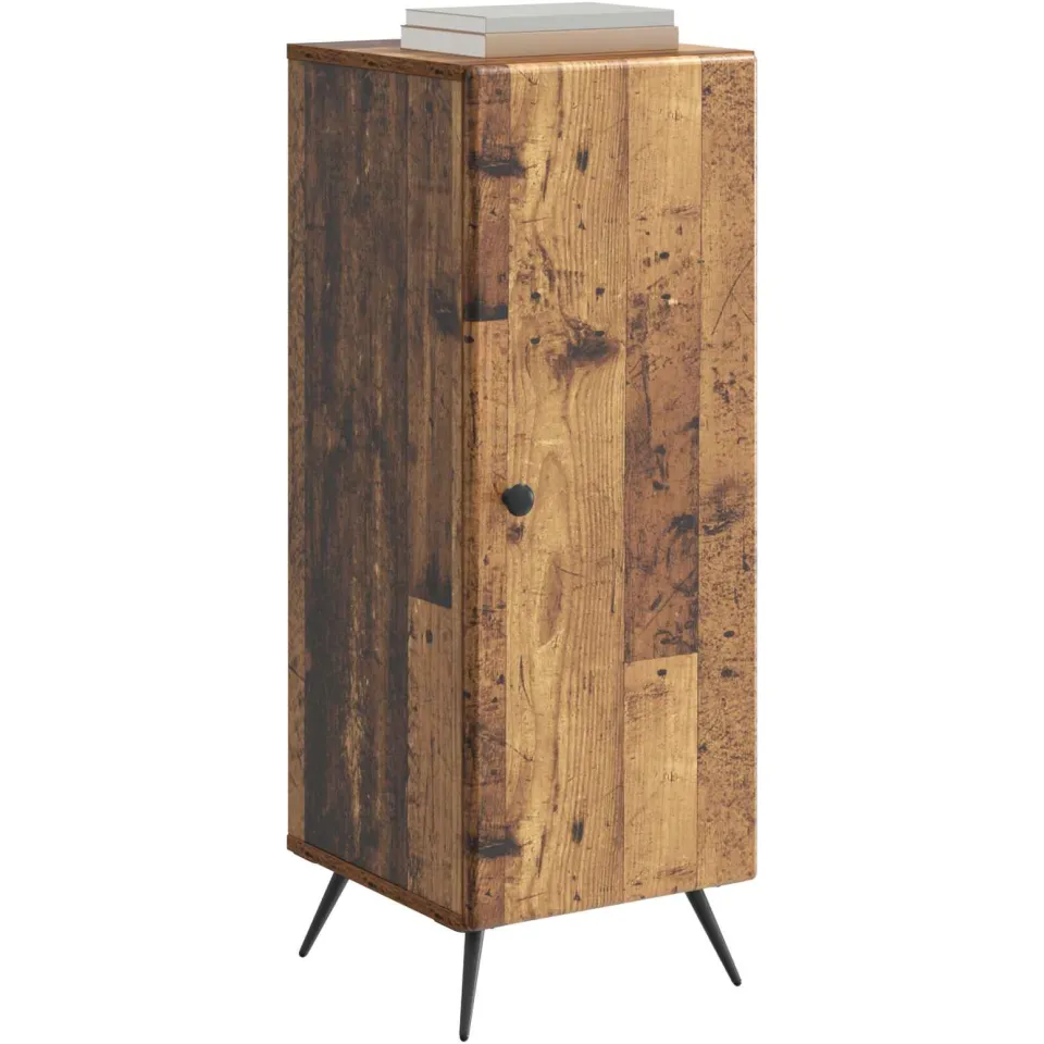 vidaXL Dressoir Oud hout 33 x 34,5 x 90 cm Bewerkt hout Bruin