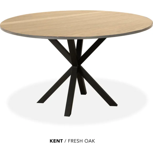 Maxfurn Eettafel rond | Zeer krasvast | Kleur: Fresh oak | diameter 120cm