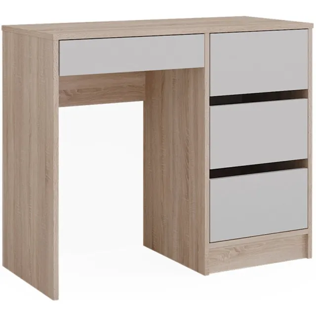Vicco Sherry Bureau – 90 x 40 cm met laden Wit/Sonoma