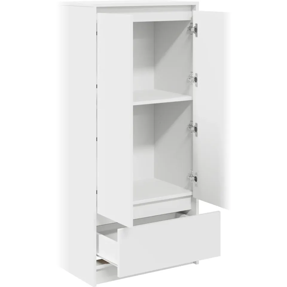 vidaXL Kast met lade 55,5x34x119,5 cm spaanplaat wit, foto 4