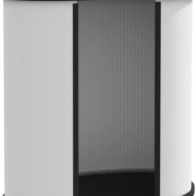 vidaXL Beursbalie - inklapbaar - 90x48x93 - cm - bewerkt - hout zwart en wit