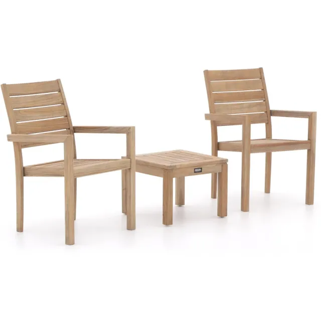 ROUGH Furniture ROUGH-S balkonset 3-delig stapelbaar Bruin