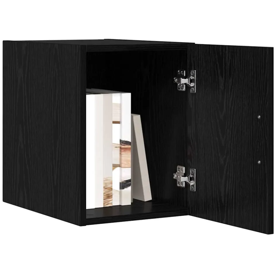 vidaXL Wandkast Zwart Eiken 30 x 42,5 x 39,5 cm Bewerkt hout