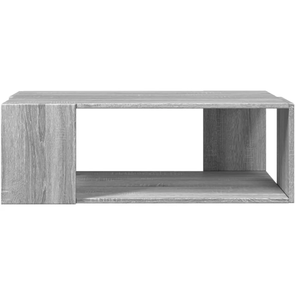 vidaXL Salontafel 89,5x48x30 cm bewerkt hout grijs sonoma eikenkleurig, foto 4