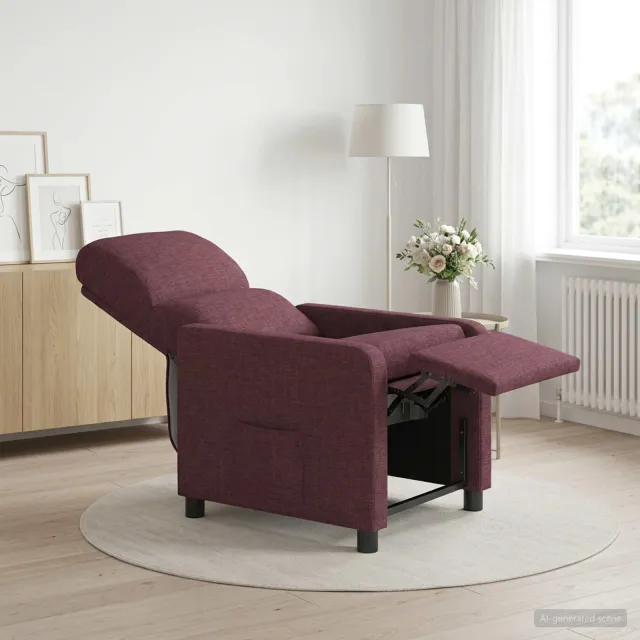 vidaXL Relaxfauteuil Paars Polyester