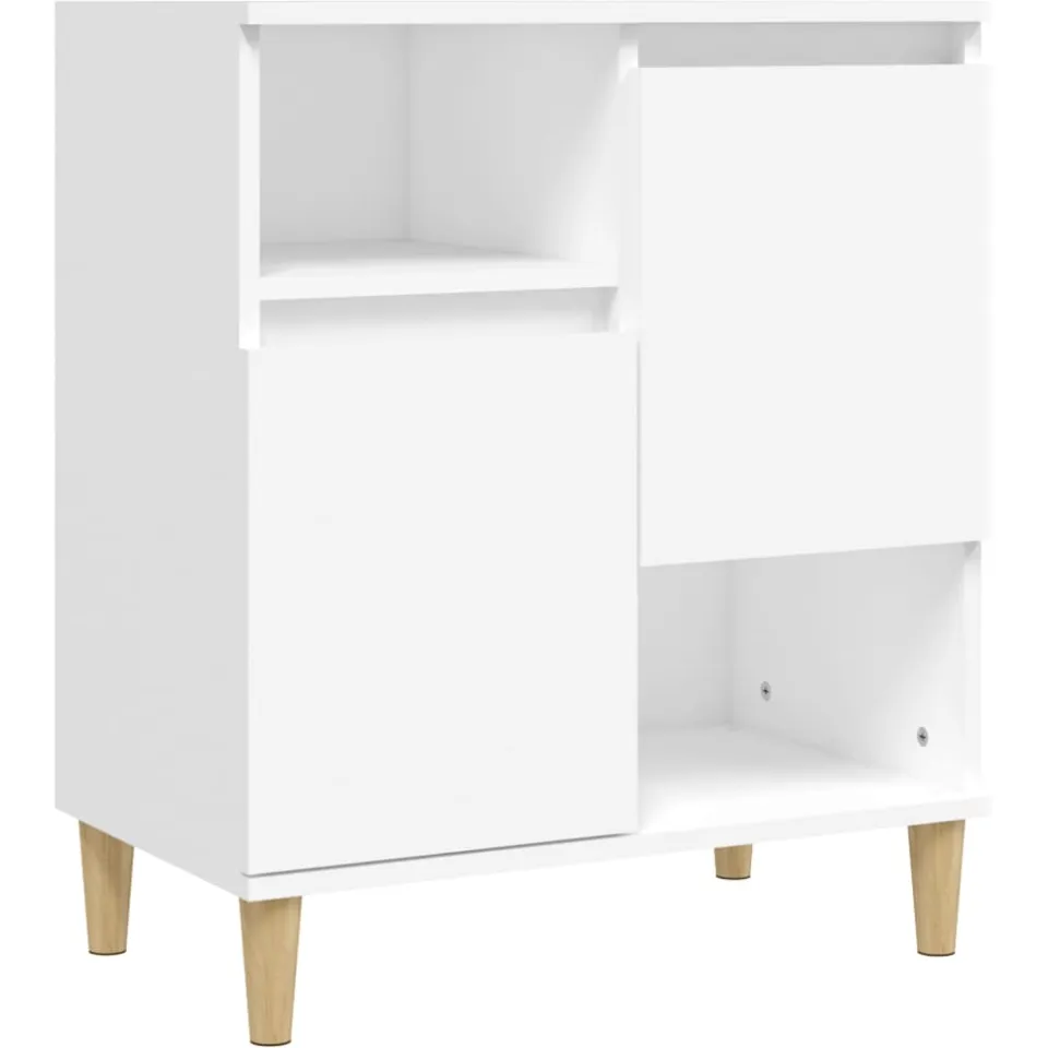 vidaXL Dressoirs 2 st 60x35x70 cm bewerkt hout wit, foto 4
