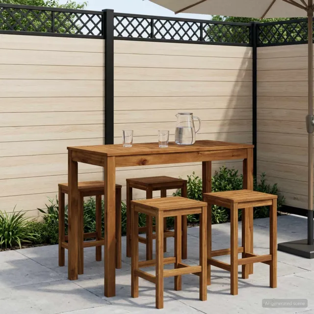 vidaXL Tuinbar Tafel LAREN Naturel 108,5 x 55 x 105 cm Bruin