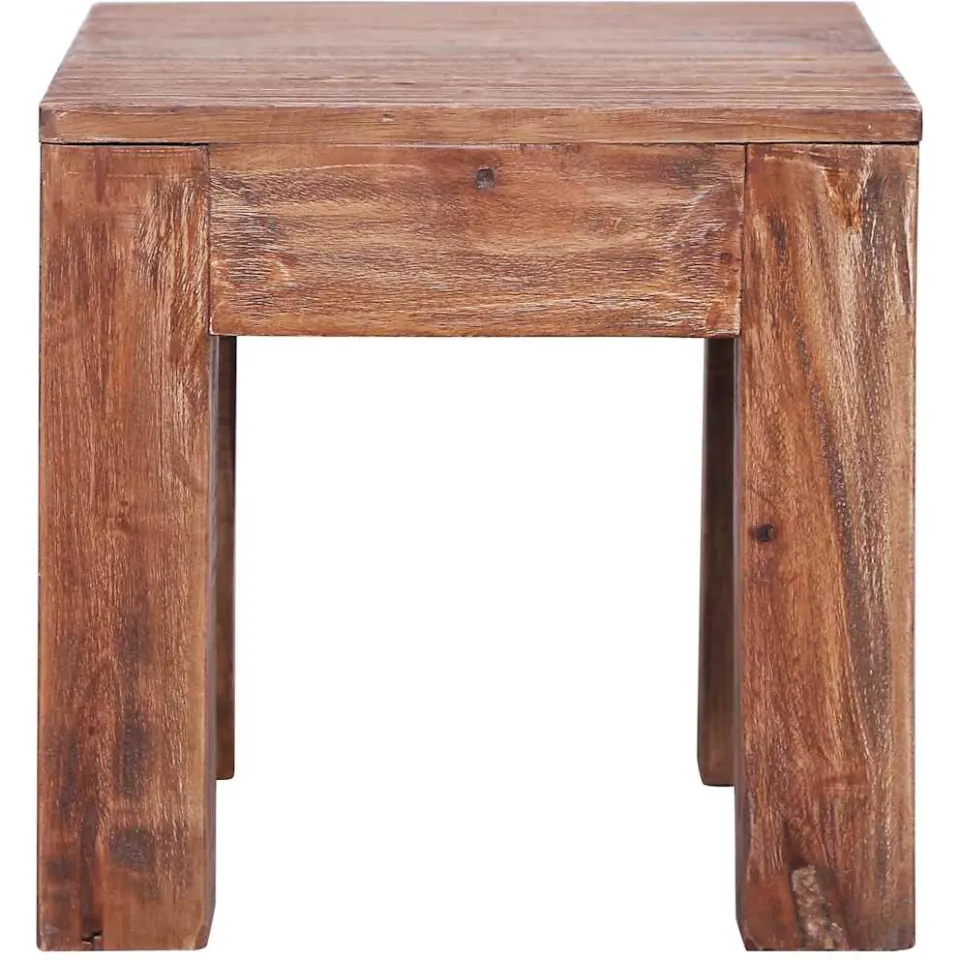 vidaXL Salontafel 30x30x30 cm massief mahoniehout bruin, foto 2