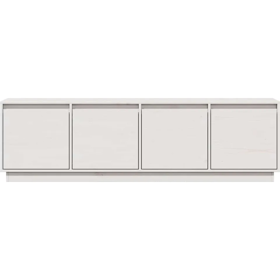 vidaXL Tv-meubel 156x37x45 cm massief grenenhout wit