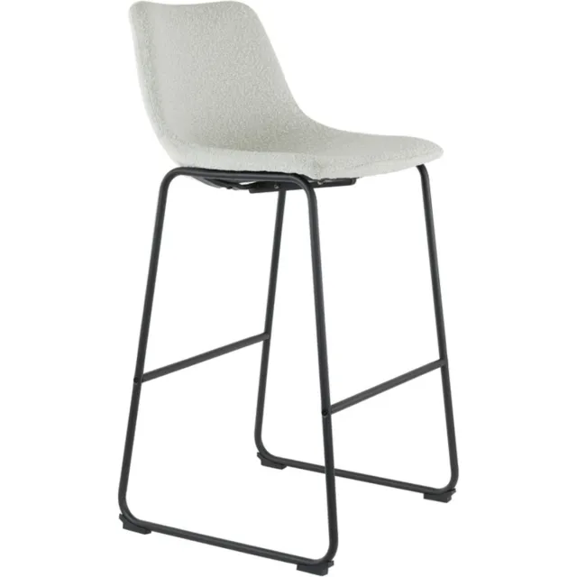 Light & Living Barkruk Jeddo - Crème - Bouclé Wit