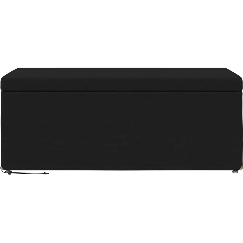 vidaXL Kruk Zwart 101 x 41 x 40 cm Stof en Geëngineerd Hout