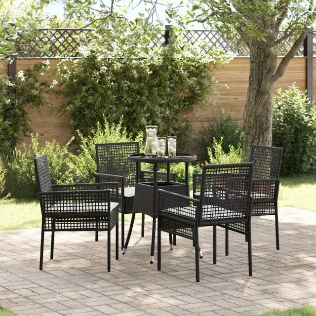 vidaXL Tuin eettafelset 5 st Bruin poly rattan