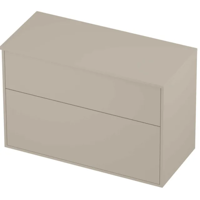 Proline Deck Badmeubelset Voor Grepen Asymmetrisch Kader 100x46x67 cm Soft Linen Beige