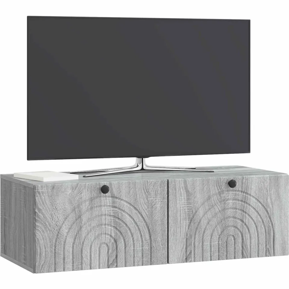 vidaXL Wandbeugel TV-kast Grijs sonoma 99 x 41 x 30 cm Bewerkt hout