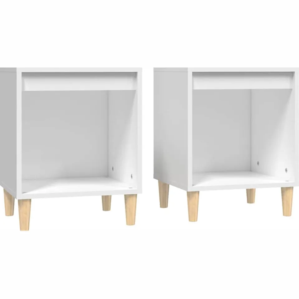 vidaXL Nachtkastjes 2 st 40x35x50 cm wit