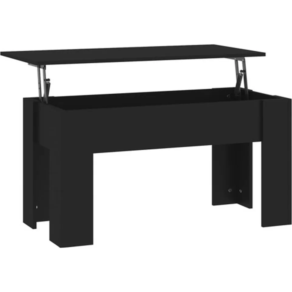 vidaXL Salontafel 101x49x52 cm bewerkt hout zwart, foto 3