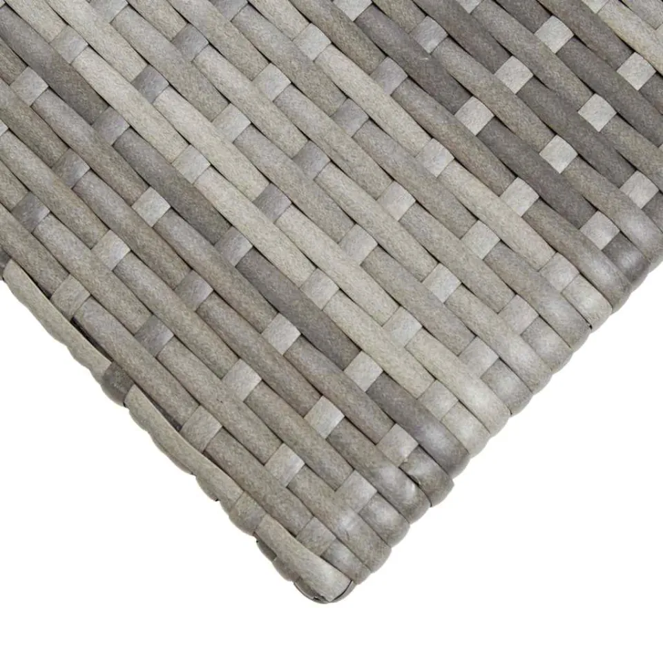 vidaXL Theetafel 50x50x47 cm poly rattan grijs, foto 3