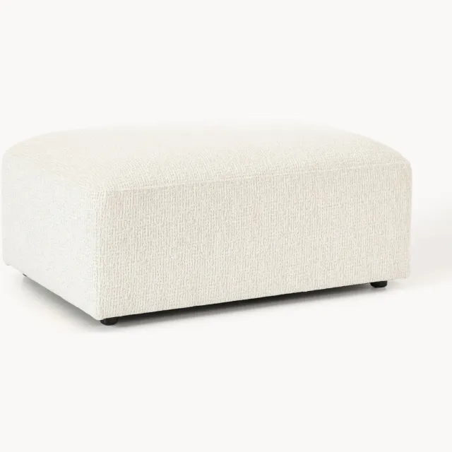 Westwing Collection Voetenbank Melva, B 99 x D 72 cm Wit